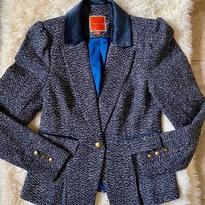 ModCloth Navy Tweed Blazer